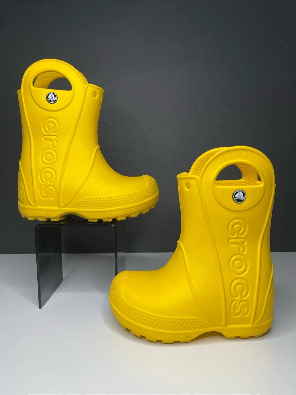 CROCS Kids Yellow Waterproof Pull-On Rain Boots